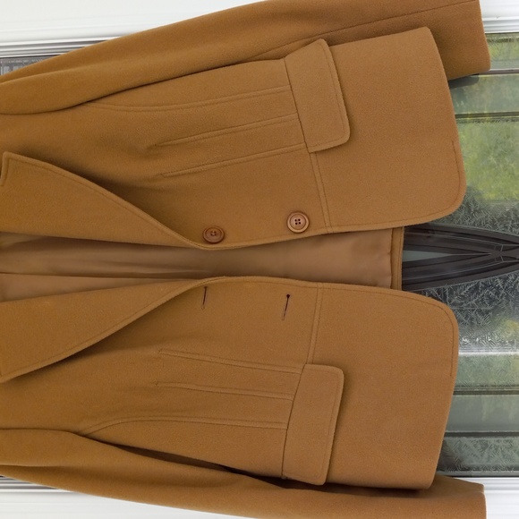 Jessica Wool Cashmere blend Tan Blazer Size 14P Lined, Faux Pockets Excel. Cond. - Picture 4 of 11